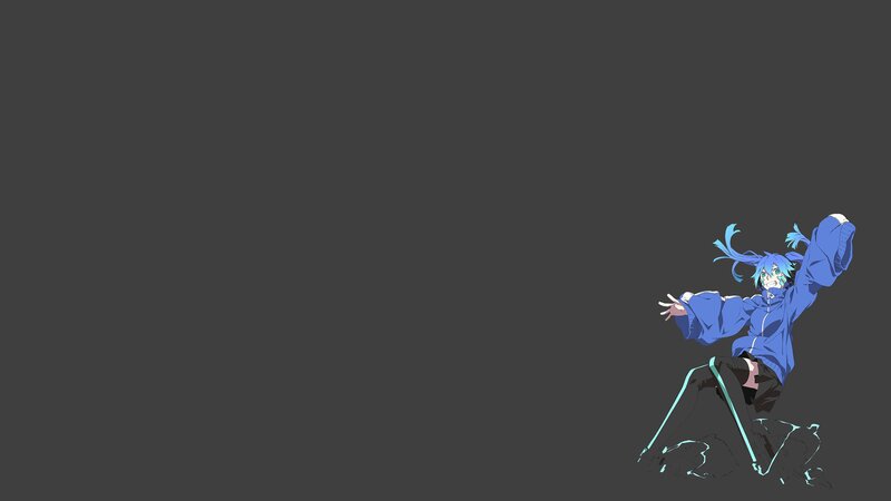Blue-haired Anime Character — Blue, Dynamic, Anime Art