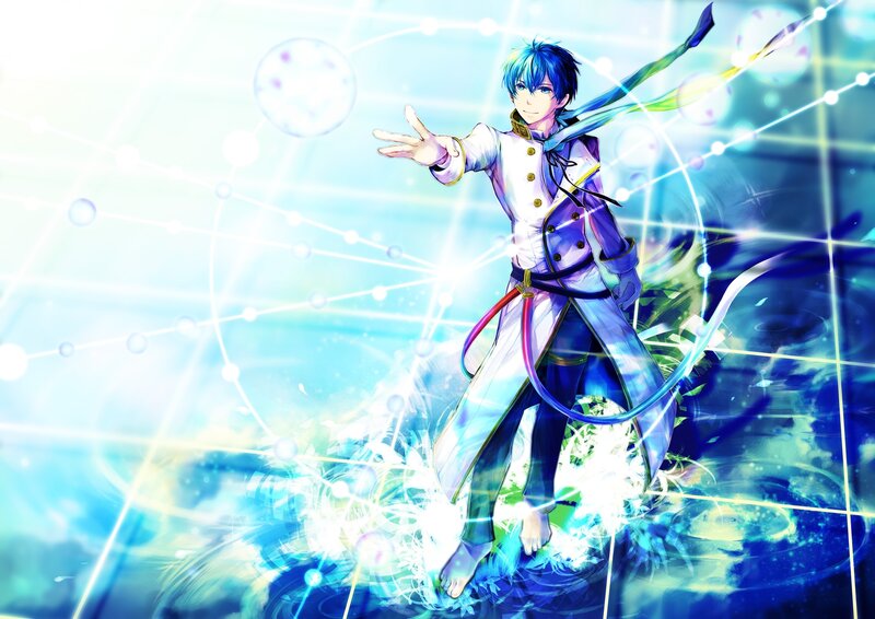 Blue-haired Anime Character — Blue, Dynamic, Magic