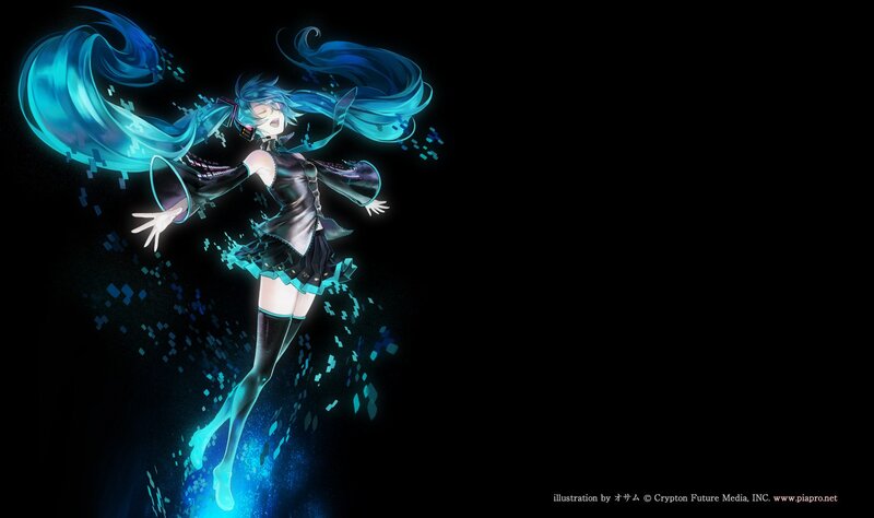 Blue-haired Anime Character — Blue, Dynamic, Night, Digital Art