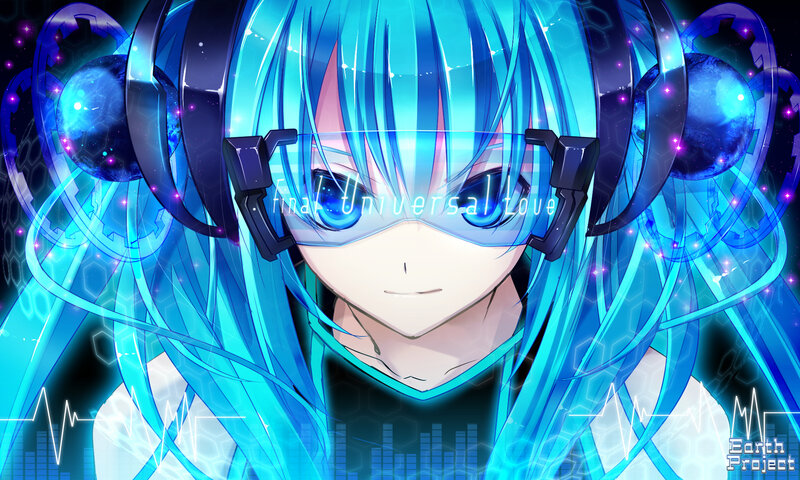 Blue-haired Anime Character — Blue, Futuristic