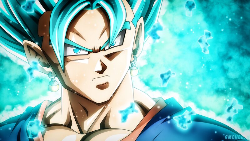 Blue-haired Anime Character — Blue, Intense, Spiky Hair