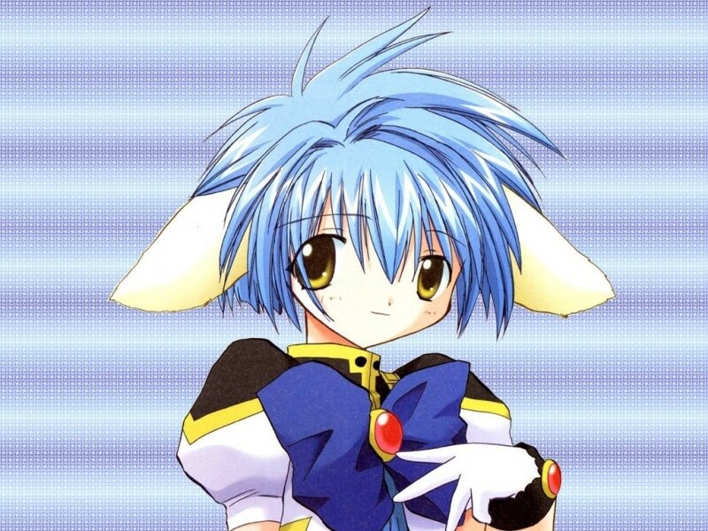 Blue-haired Anime Character — Blue, Neutral, Ears