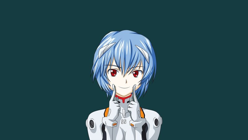 Blue-haired Anime Character — Blue, Neutral, Red Eyes
