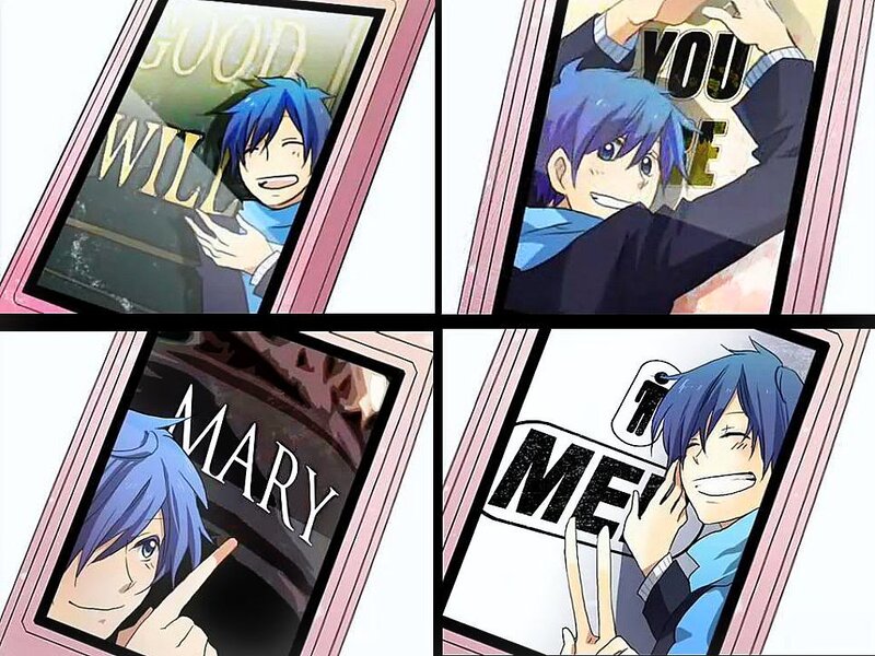 Blue-haired Anime Character — Blue, Playful, Manga