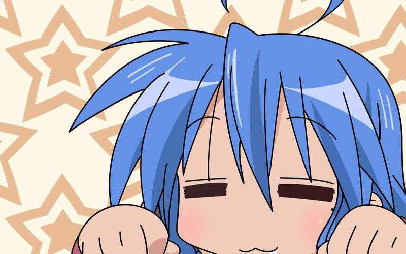 Blue-haired Anime Character — Blue, Playful, Stars, Blush