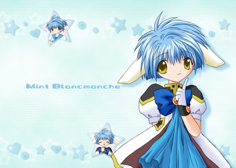 Blue-haired Anime Character — Blue, Playful, Stars, Hearts