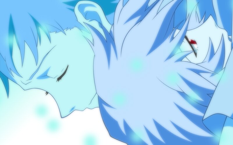 Blue-haired Anime Character — Blue, Serene, Eyes