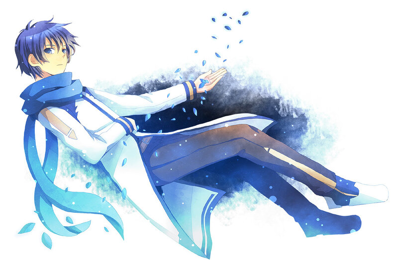 Blue-haired Anime Character — Blue, Serene, Scarf