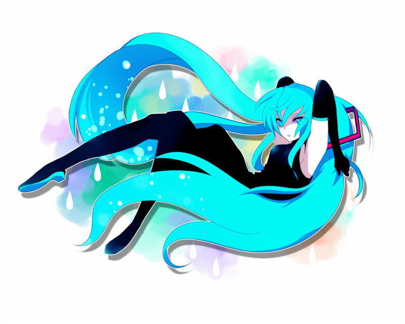 Blue-haired Anime Character — Cyan, Serene