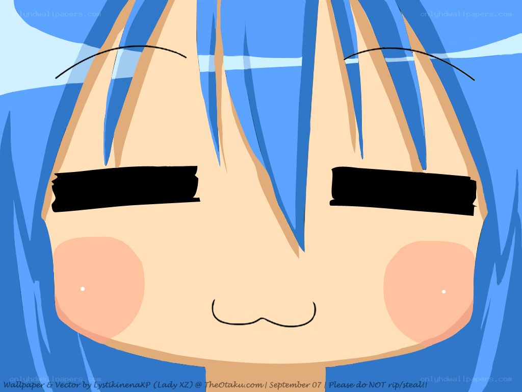 blue-haired anime character face