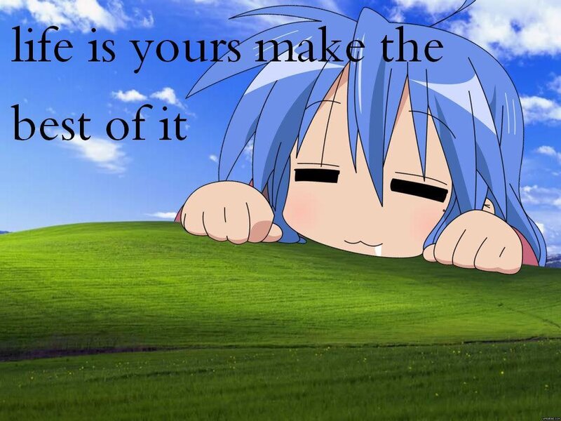Blue-haired Anime Character — Green