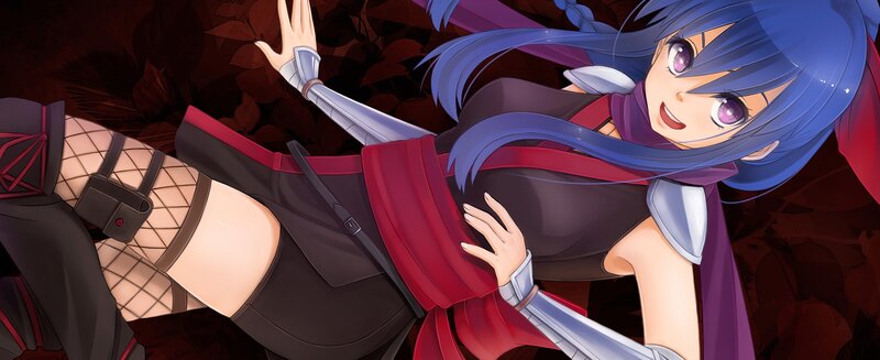 blue-haired anime character in action