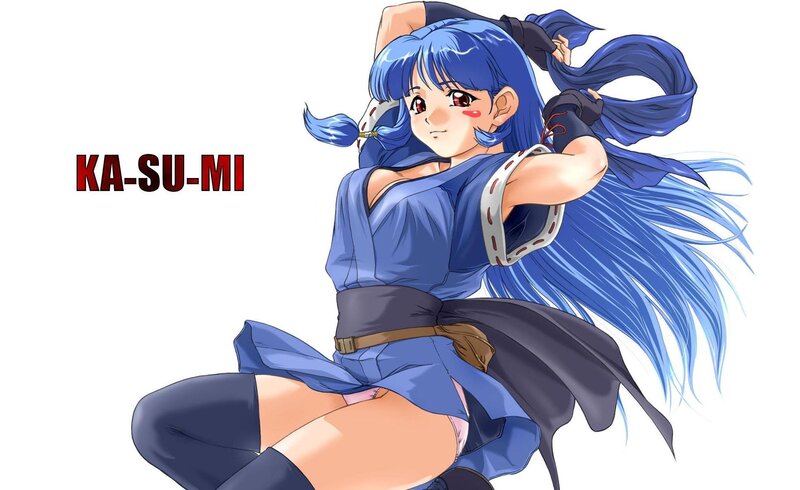 Blue-haired anime character in action pose