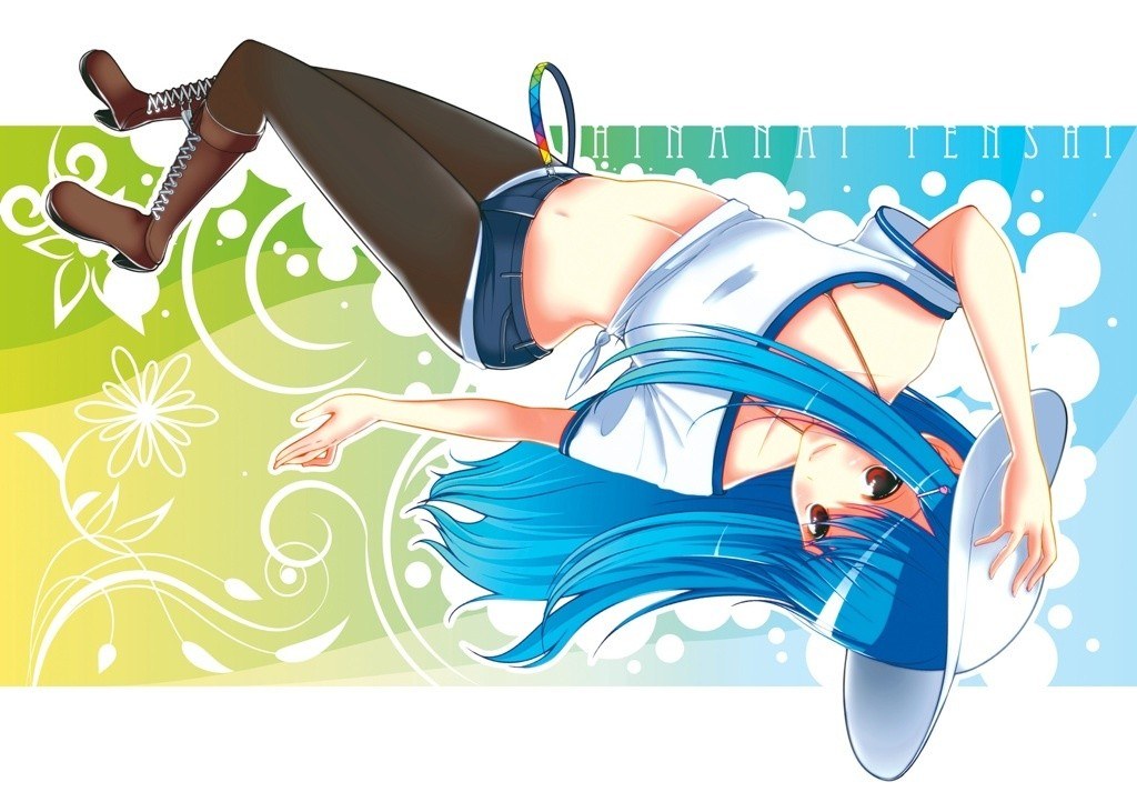 Blue-haired anime character in dynamic pose