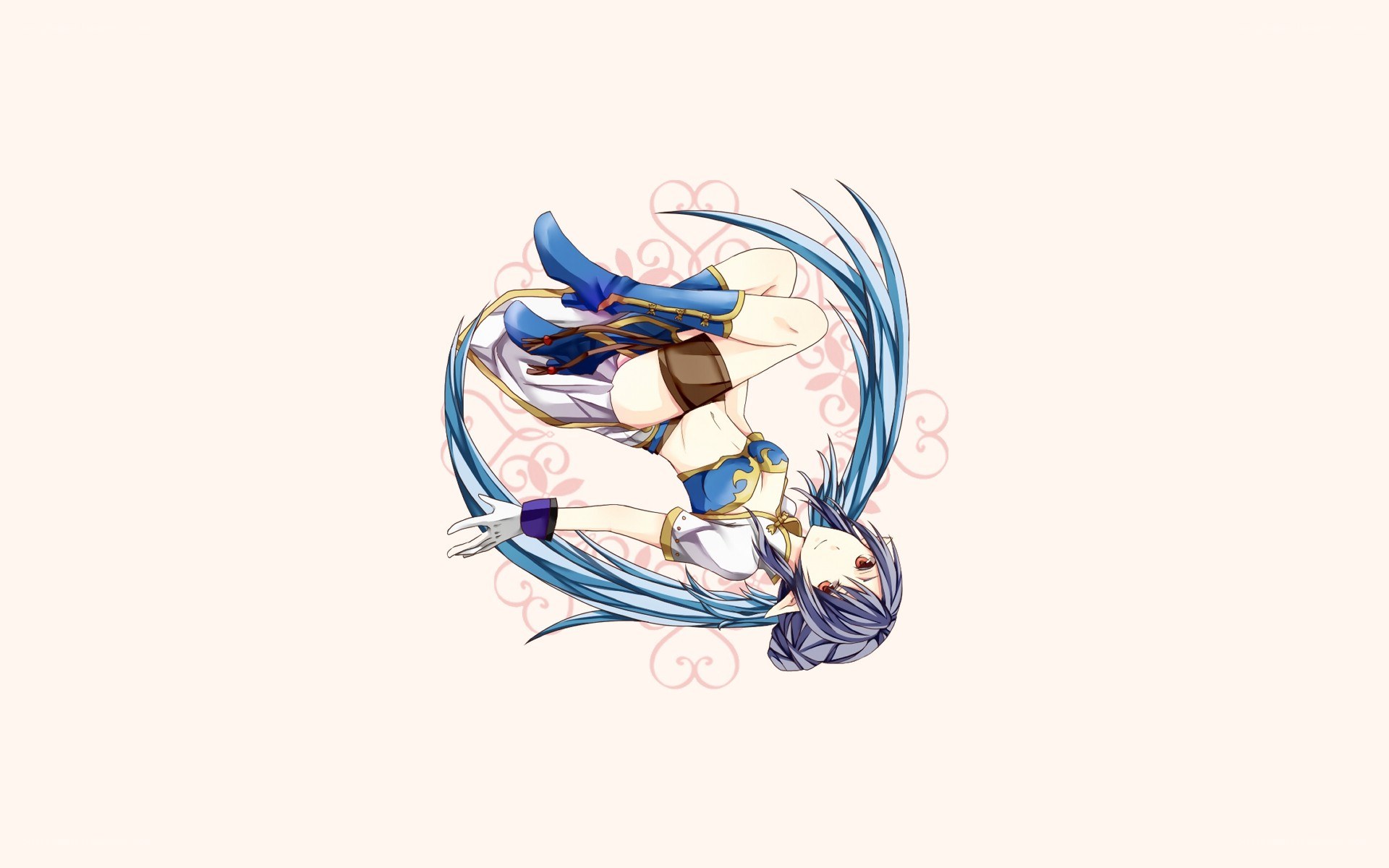 blue-haired anime character in dynamic pose