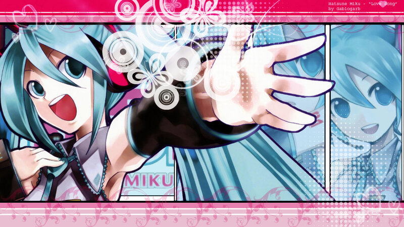 Blue-haired Anime Character — Pink