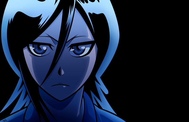 blue-haired anime character portrait