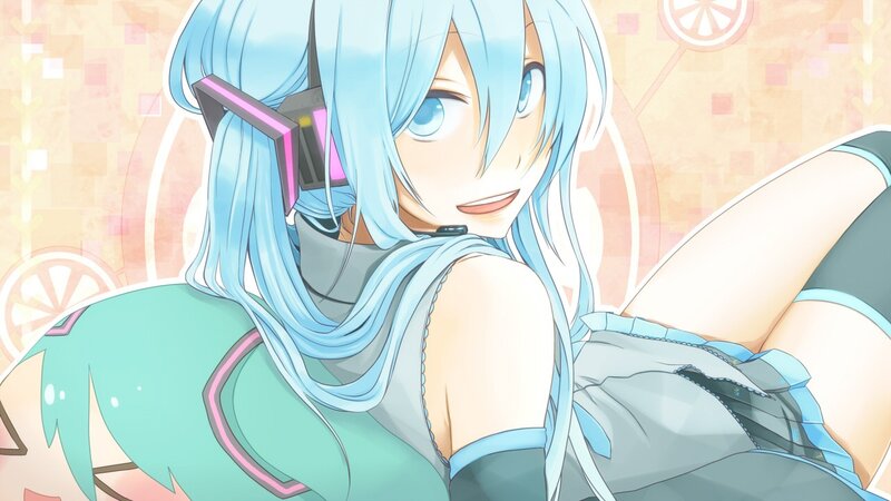 blue-haired anime character portrait