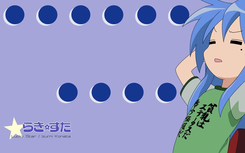 Blue-haired Anime Character — Purple, Calm