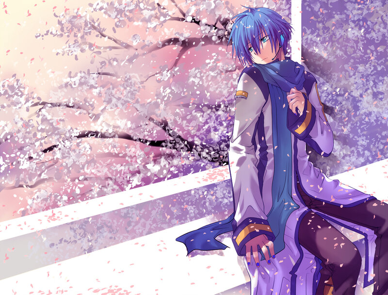 Blue-haired Anime Character — Purple