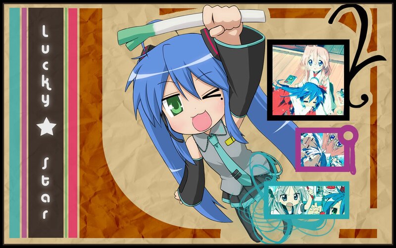 Blue-haired anime character with weapon