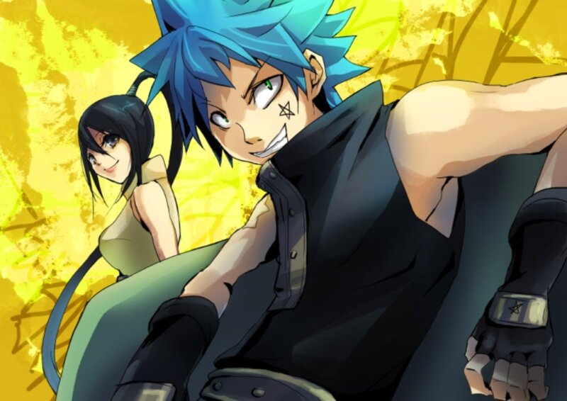Blue-haired Anime Character — Yellow