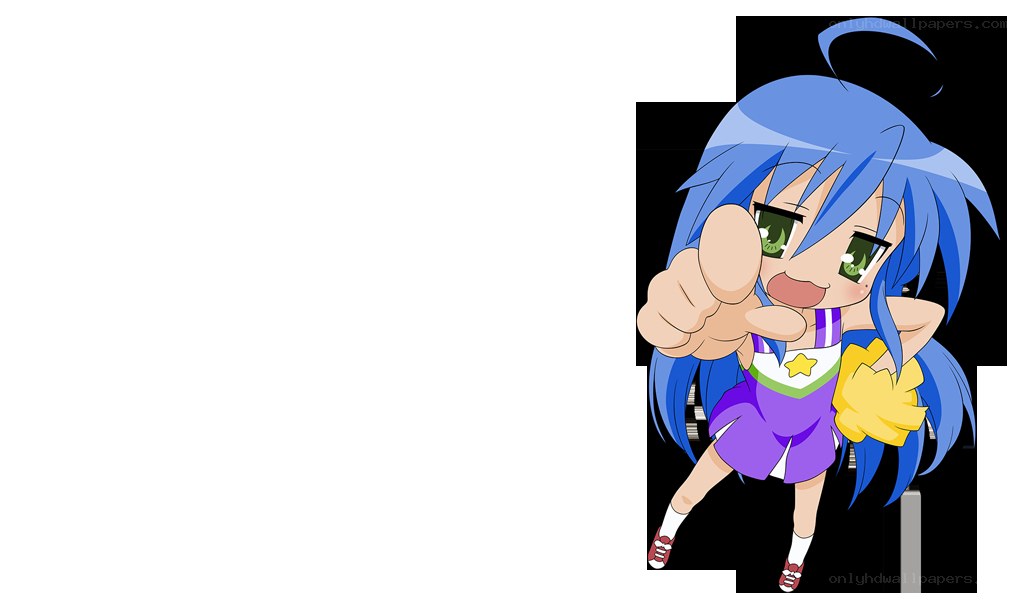 blue-haired anime cheerleader