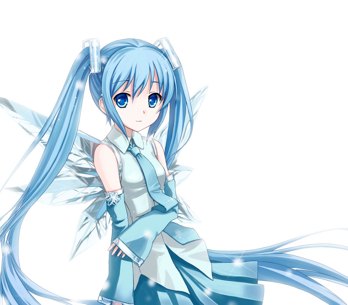 blue-haired anime fairy