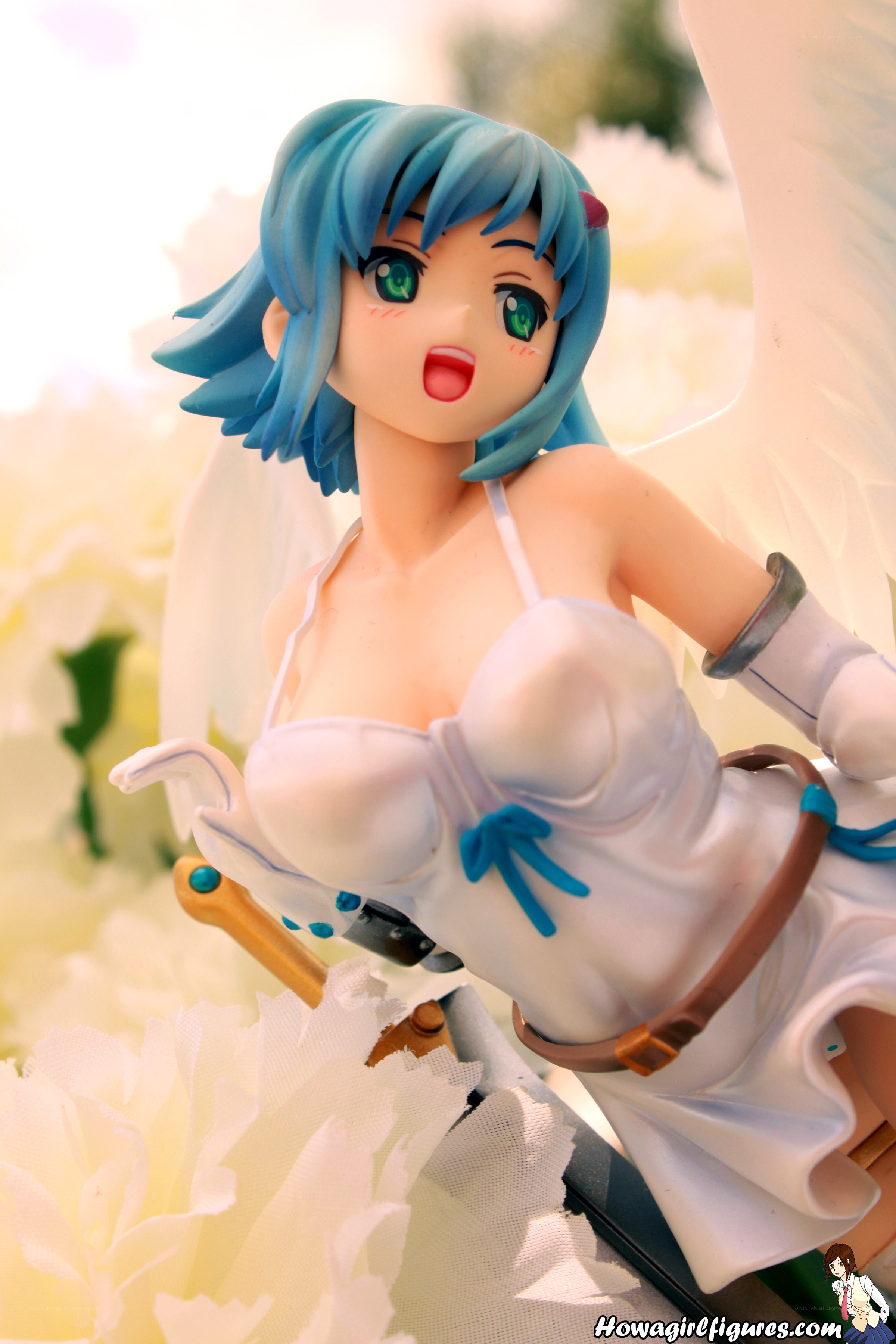 blue-haired anime figure