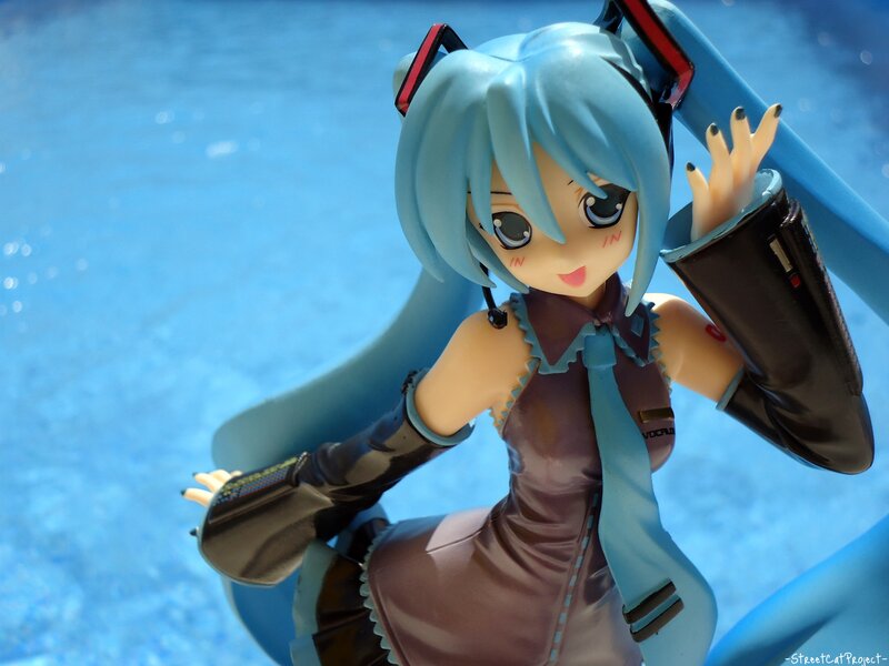 Blue-haired Anime Figurine — Blue