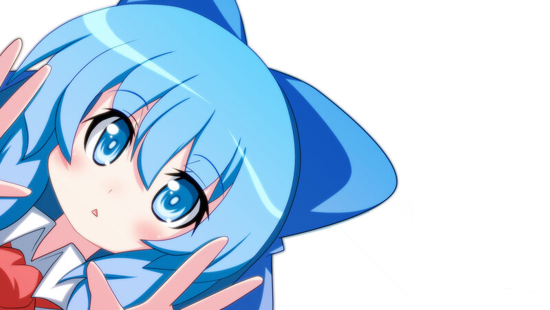 blue-haired anime girl
