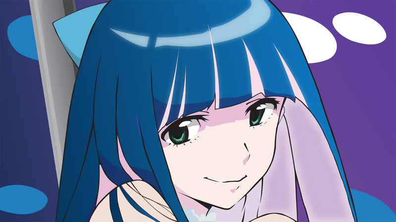 blue-haired anime girl