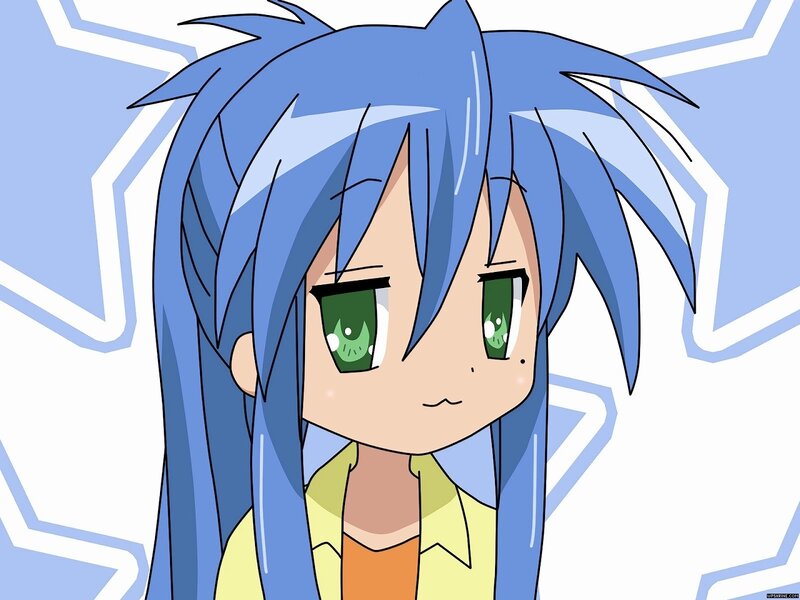 blue-haired anime girl