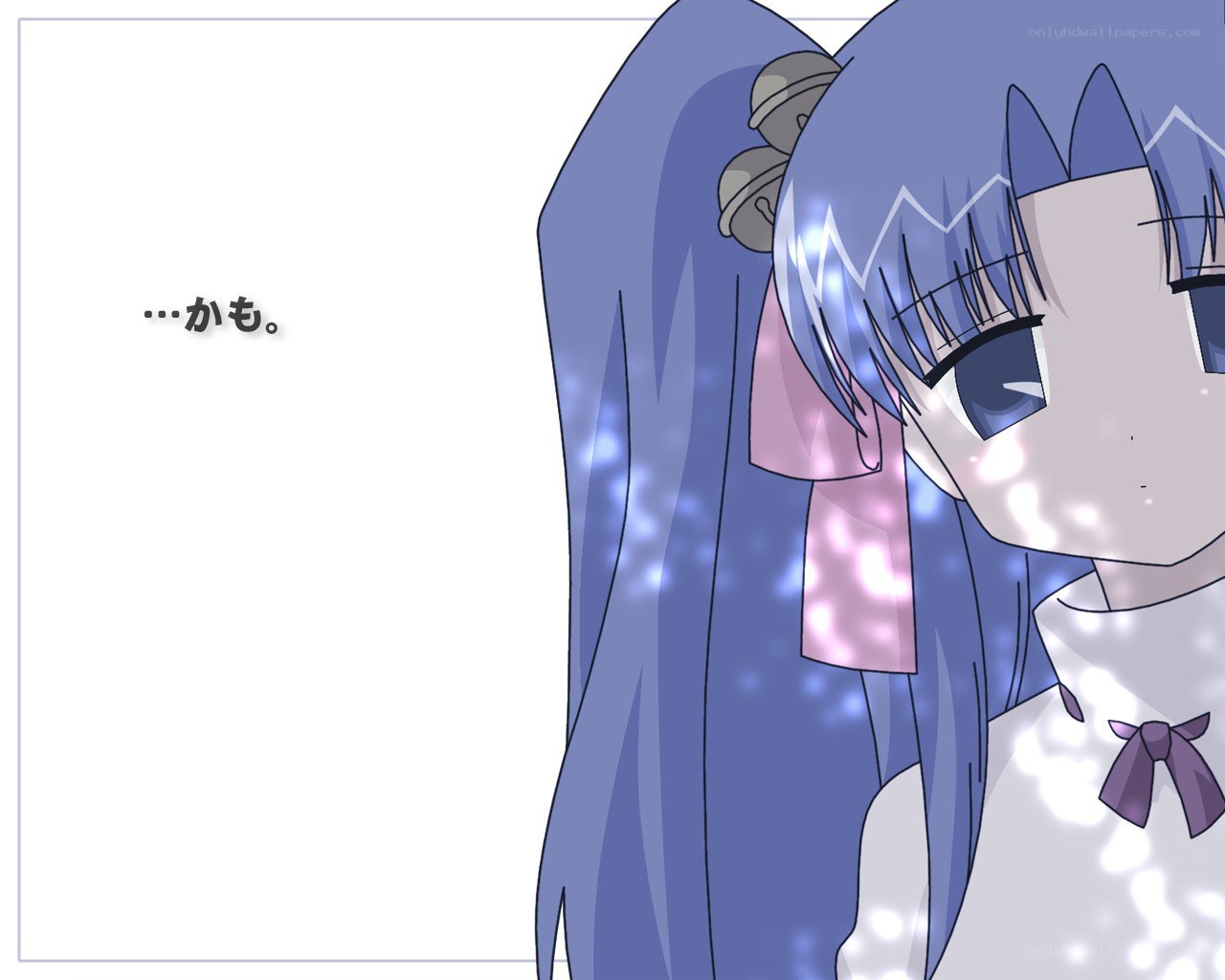 blue-haired anime girl
