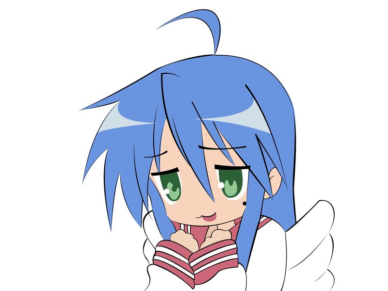 blue-haired anime girl