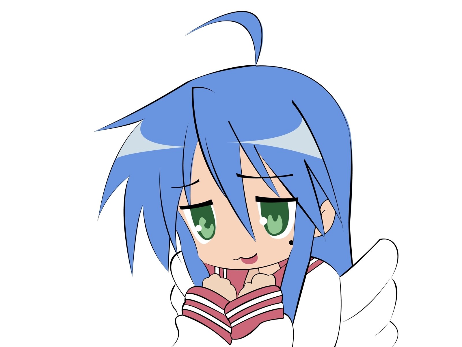 blue-haired anime girl