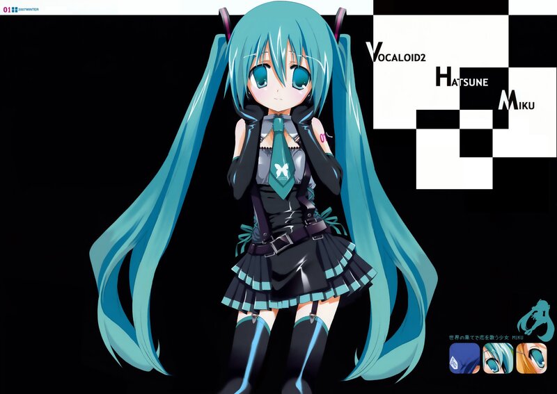 Blue-haired Anime Girl — Black, Neutral