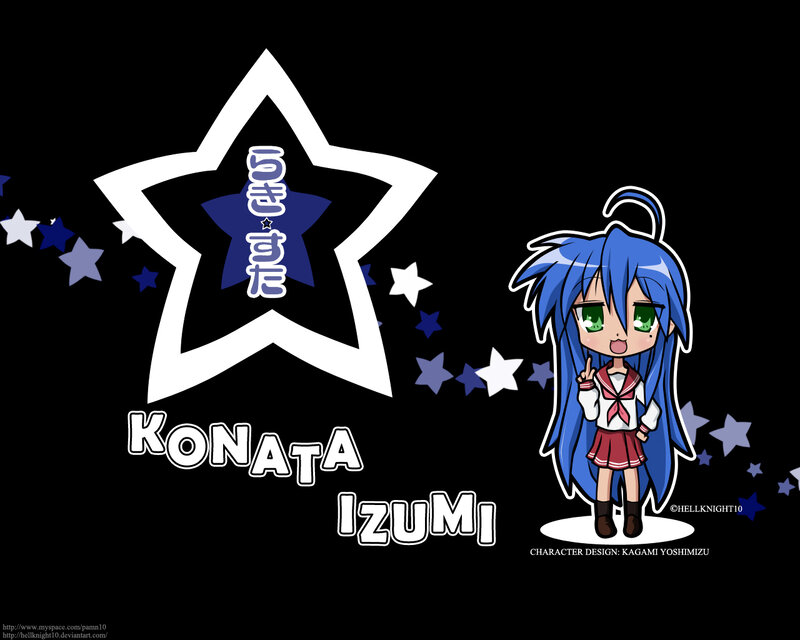 Blue-haired Anime Girl — Black