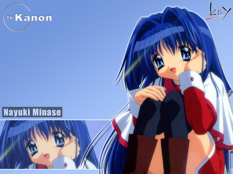 Blue-haired Anime Girl — Blue, Calm, Anime Character, School Uniform, Text Overlay