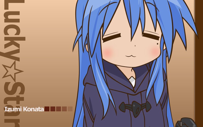 Blue-haired Anime Girl — Blue, Calm, Blush