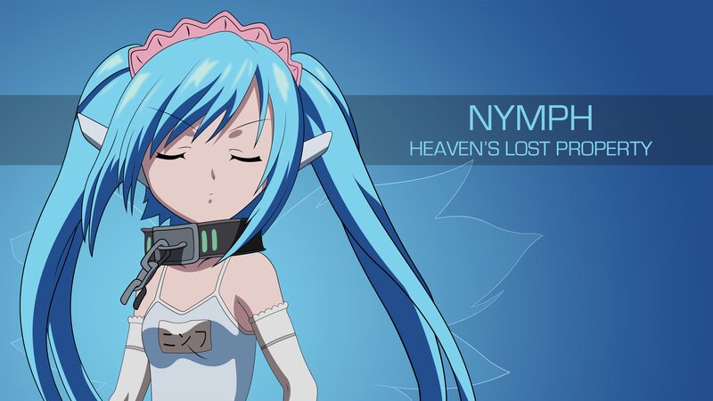 Blue-haired Anime Girl — Blue, Calm, Collar