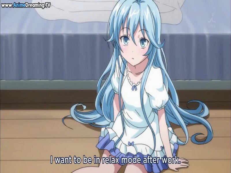 Blue-haired Anime Girl — Blue, Calm, Dress