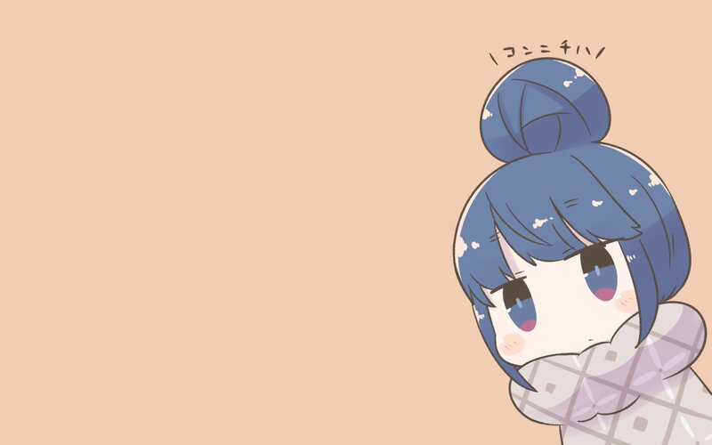 Blue-haired Anime Girl — Blue, Calm, Hair Bun