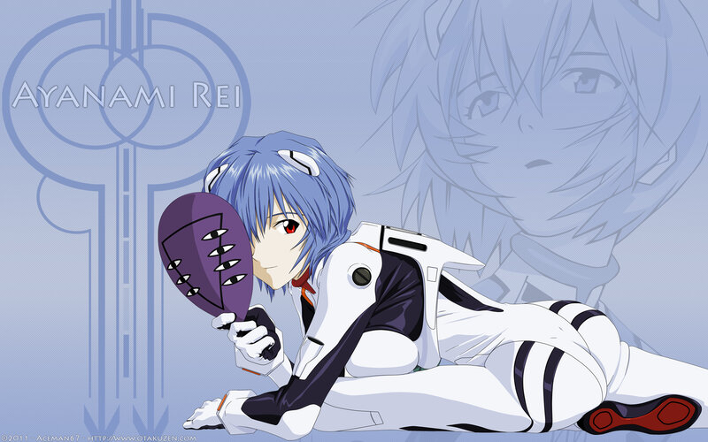 Blue-haired Anime Girl — Blue, Calm, Mask