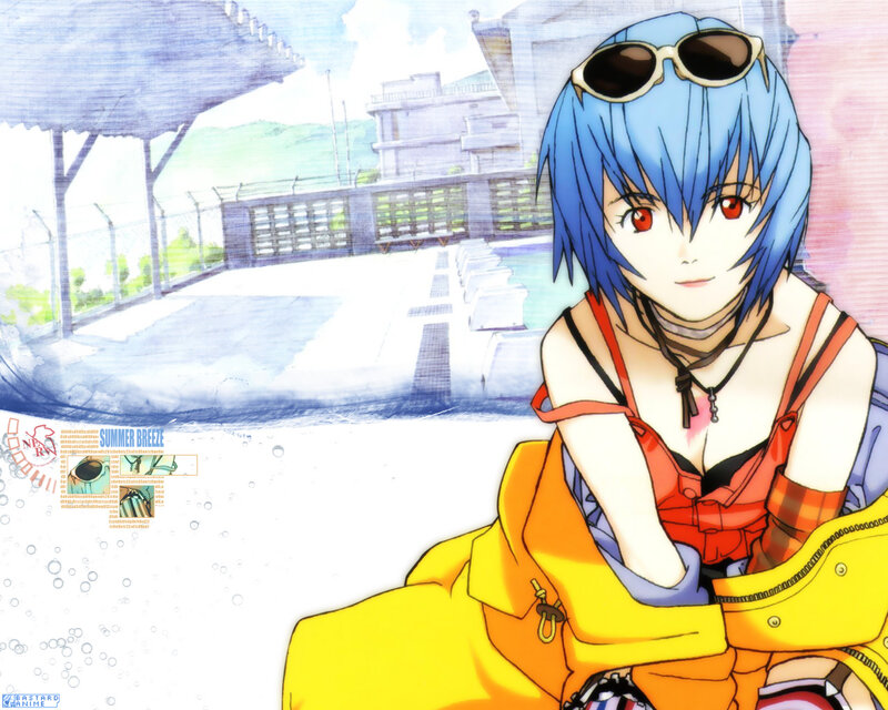 Blue-haired Anime Girl — Blue, Calm, Summer