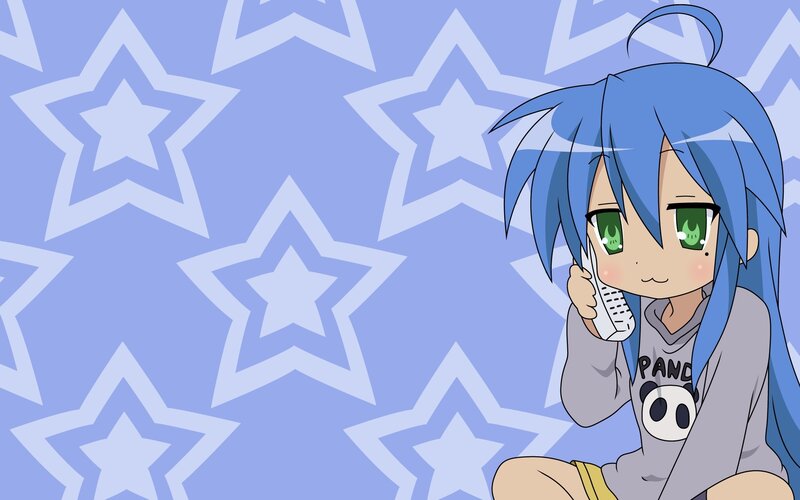 Blue-haired Anime Girl — Blue, Calm