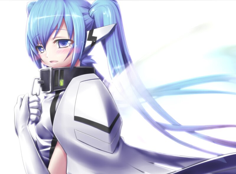 Blue-haired Anime Girl — Blue, Dramatic, Cat Ears