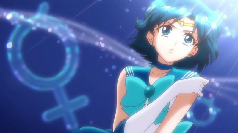 Blue-haired Anime Girl — Blue, Dramatic, Female Symbol