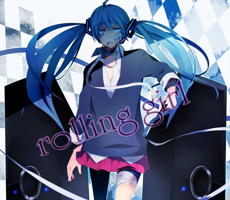 Blue-haired Anime Girl — Blue, Dramatic, Headphones