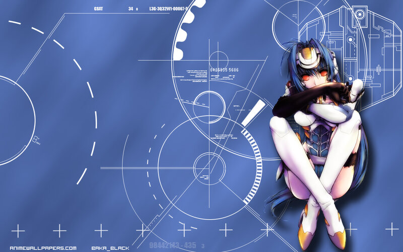 Blue-haired Anime Girl — Blue, Dramatic, Holographic Interface